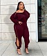 Off Shoulder Full Sleeve Zipper Plus Size Jumpsuits JLY-19490