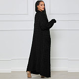 Elegant Knitted Long Twist Sweater Cardigan Coats FSX-380