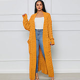 Elegant Knitted Long Twist Sweater Cardigan Coats FSX-380