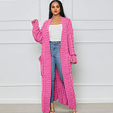 Elegant Knitted Long Twist Sweater Cardigan Coats FSX-380