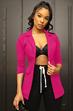 Office Lady Solid Color Long Sleeve Blazer Jackets XMY-9396