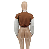 Fall Clothes Casual Patchwork Varsity Baseball Jacket WSY-5958