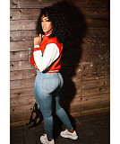 Fall Clothes Casual Patchwork Varsity Baseball Jacket WSY-5958