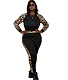 Plus Size Leopard Print T Shirt Pencil Pants Outfits JLY-19492
