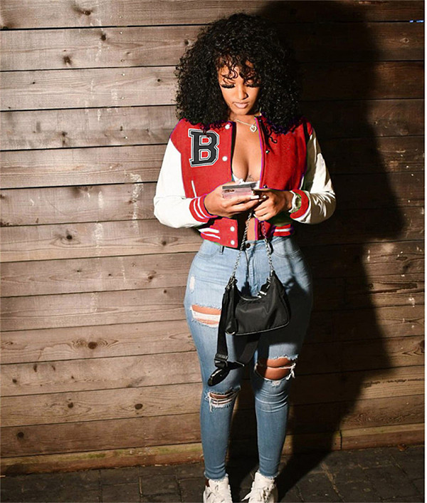 Fall Clothes Casual Patchwork Varsity Baseball Jacket WSY-5958