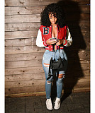 Fall Clothes Casual Patchwork Varsity Baseball Jacket WSY-5958