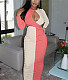 Color Block Ribbed Cut Out Bodycon Dresses HANI-TTDD004
