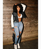 Fall Clothes Casual Patchwork Varsity Baseball Jacket WSY-5958