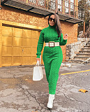 Turtleneck Long Sleeve Twist Knitted Sweater Dress TR-1236