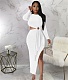Long Sleeve Cut Out Waist High Side Slit Party Dresses YF-10346