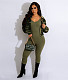Camouflage Single-breasted Cropped Denim Jackets MEM-88467