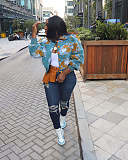 Three dimensional Flower Retro All Match Loose Coat ZS-0562