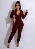 Winter Long Sleeve Zipper Skinny One Piece Jumpsuit WSM-5338