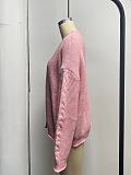 Solid Color Loose Casual Knitted Sweaters Cardigan HX-68202
