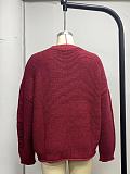 Solid Color Loose Casual Knitted Sweaters Cardigan HX-68202