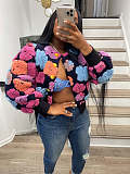 Three dimensional Flower Retro All Match Loose Coat ZS-0562