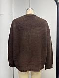 Solid Color Loose Casual Knitted Sweaters Cardigan HX-68202
