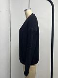 Solid Color Loose Casual Knitted Sweaters Cardigan HX-68202