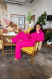 Turtleneck Knitted Sweater Tassel Side Pants Suit CM-8646