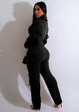 Turtleneck Knitted Sweater Tassel Side Pants Suit CM-8646