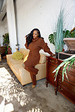 Turtleneck Knitted Sweater Tassel Side Pants Suit CM-8646