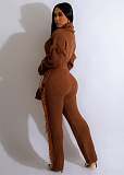 Turtleneck Knitted Sweater Tassel Side Pants Suit CM-8646