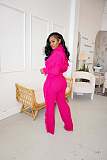 Turtleneck Knitted Sweater Tassel Side Pants Suit CM-8646