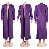 Elegant Knitted Long Twist Sweater Cardigan Coats FSX-380