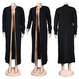 Elegant Knitted Long Twist Sweater Cardigan Coats FSX-380