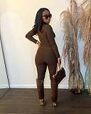 Solid Ribbed Bodycon Basic T Shirt Legging Pants Sets ANDI-1419