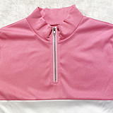 Color Block Pullover Sweatshirt Joggers Pants Suit SHD-9824
