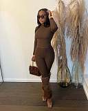 Solid Ribbed Bodycon Basic T Shirt Legging Pants Sets ANDI-1419