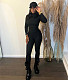 Solid Ribbed Bodycon Basic T Shirt Legging Pants Sets ANDI-1419