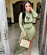 Elegant Turtleneck Long Sleeve Slit Skinny Dresses OQ-505