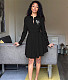Turn Down Collar Single-breasted A Line Pleated Dresses OQ-366