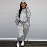 Fitness Hooded Sweatshirt Jogging Pants Matching Set DN-8999