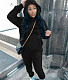 Letters Print Fleece Hoodies Sweatpants 2 Pcs Sets DN-8999G2