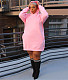 Casual Solid Color Loose Hooded Plus Size Dresses DN-3777