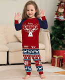 Christmas Pattern Cartoon Elk Print Two Piece Pajamas Suit ZY-22-055
