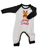 Family Christmas Pajamas Cartoon Deer Plaid Home Suit ZY-22-025