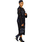 Hand Crochet Hollow Out Open Stitch Knitted Cardigan CM-8648