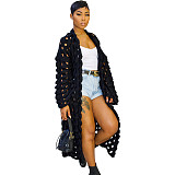 Hand Crochet Hollow Out Open Stitch Knitted Cardigan CM-8648