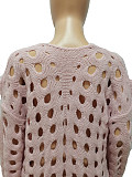 Hand Crochet Hollow Out Open Stitch Knitted Cardigan CM-8648