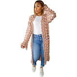 Hand Crochet Hollow Out Open Stitch Knitted Cardigan CM-8648