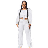 Knitted Tassel Sweaters and Straight Pants Outfits CM-8647