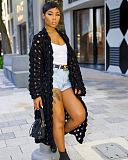 Hand Crochet Hollow Out Open Stitch Knitted Cardigan CM-8648