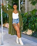 Hand Crochet Hollow Out Open Stitch Knitted Cardigan CM-8648