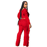 Knitted Tassel Sweaters and Straight Pants Outfits CM-8647