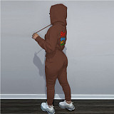 Casual Solid Color Hoodies+Pants 2 Piece Sets DN-8999S10