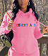 Letter Print Loose Hooded Oversized Sweatshirts DN-8888E4